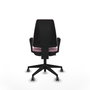 PIQUERAS Y CRESPO Silla de oficina Elche Rosa con Brazos Fijos