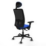 PIQUERAS Y CRESPO Silla de oficina Zulema con mecanismo Sincro, Azul y Negro