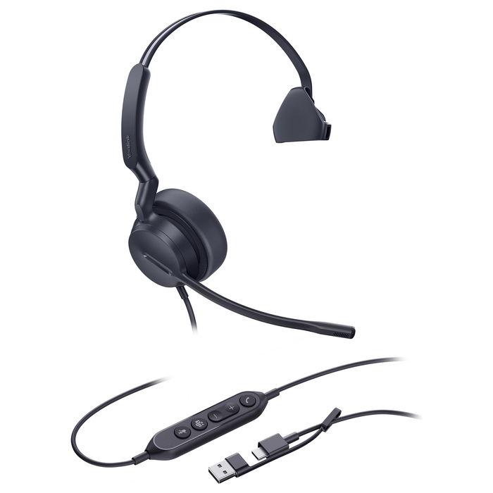 Yealink UH44 Auricular Mono para Microsoft Teams USB-C y USB-A