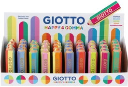GIOTTO Gomas de borrar con forma de lápiz, colores surtidos