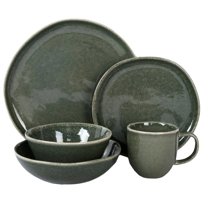 Home Deco Factory Plato de Postre Verde Natural 21 cm Home Deco Factory Plato de Postre Verde Natural 21 cm