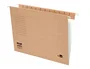 Liderpapel Carpeta Colgante Folio Prolongado Kraft Cartulina Varilla Metálica Visores Tira Cartulina Lomo V 240x2x450 mm