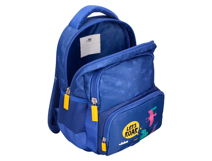 Liderpapel Mochila escolar infantil multibolsillo azul dino 350x110x270 mm