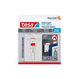 Tesa Pack de 2 Ganchos Adhesivos Ajustables para Paredes Pintadas y Yeso 2 kg Tesa Pack de 2 Ganchos Adhesivos Ajustables para Paredes Pintadas y Yeso 2 kg