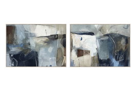 DKD Home Decor Cuadro Lienzo Abstracto de 140x100 cm, Pack de 2
