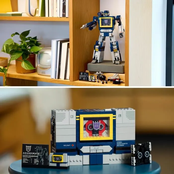 LEGO 10358 ICONS Transformers: Soundwave - Juego de Construcción de 1505 Piezas - Para Mayores de 18 Años