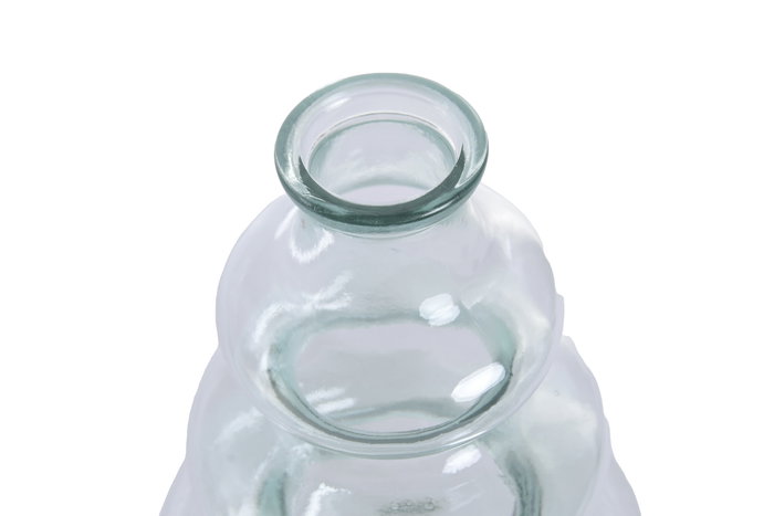 DKD Home Decor Jarrón de Vidrio Reciclado Ecológico Transparente