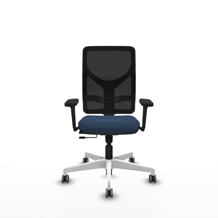 PIQUERAS Y CRESPO Silla de oficina Motilla con mecanismo Sincro/Traslack Azul marino y Negro