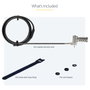 StarTech Candado de Seguridad con Cable para Portátil 25-Pack - Compatible con Kensington/Nano/Noble Wedge - Cerradura Combinación - Cable 2 m - Negro/Plata