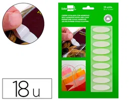 Liderpapel Velcro Autoadhesivo Ovalado Blanco 35x12 mm Blister 18 Unidades Manualidades
