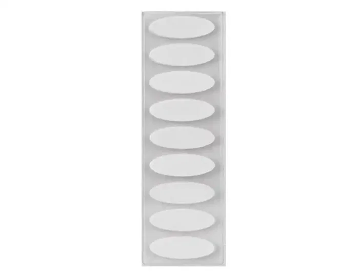 Liderpapel Velcro Autoadhesivo Ovalado Blanco 35x12 mm Blister 18 Unidades Manualidades