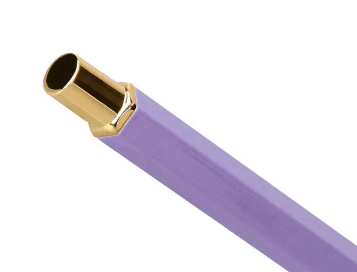 Belius Macaron Bliss Boligrafo Morado y Dorado Tinta Azul Caja de Diseño Hexagonal Punta 0.8mm