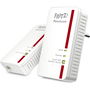 AVM Powerline 1240E Kit WLAN, Adaptador PLC WiFi de 1200 Mbps, Estándar HomePlug AV2, 1 Puerto Gigabit, Blanco - Set de 2 Unidades