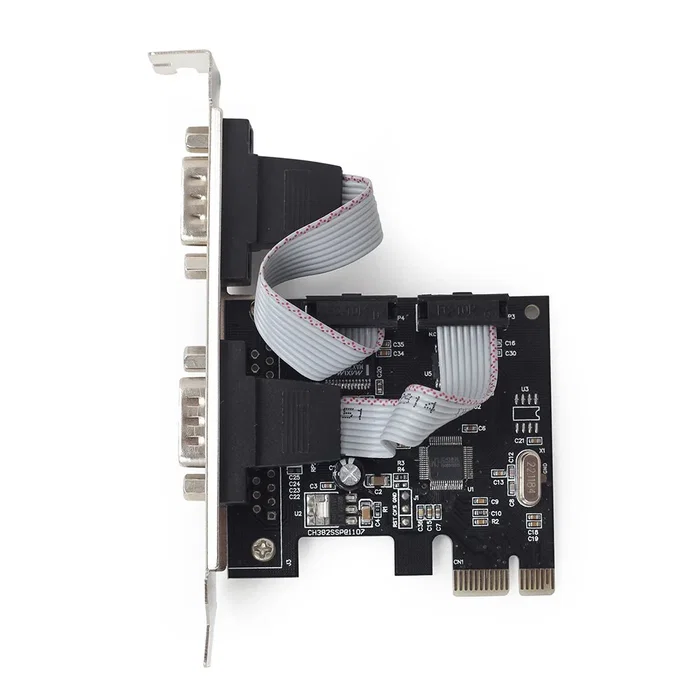 Gembird SPC-22 Tarjeta PCI Express con 2 Puertos Serie RS-232 y Adaptador de Perfil Bajo