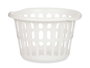 Kipit Cesto Redondo 40 cm Diámetro Calado Blanco Plástico Polipropileno 27 L 40x40x25 cm (Set de 18)
