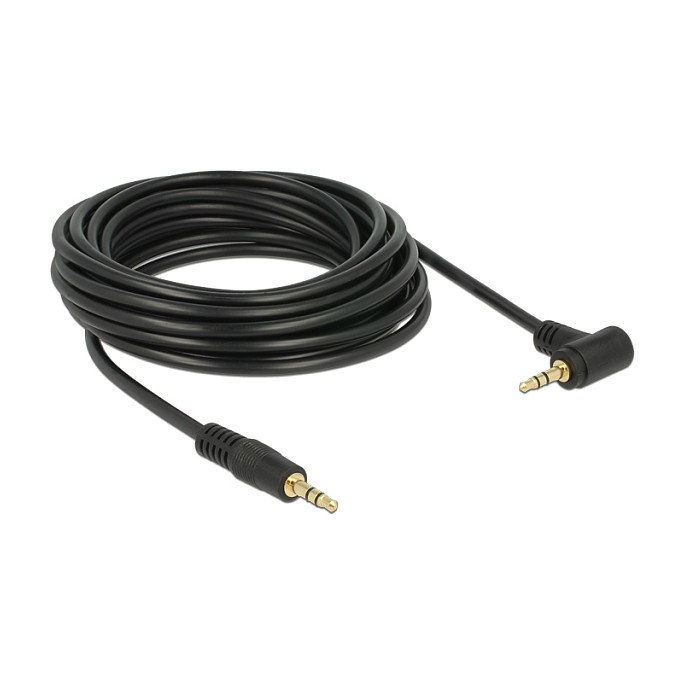 DeLOCK Cable de audio 3,5 mm macho a macho de 5 m negro DeLOCK Cable de audio 3,5 mm macho a macho de 5 m negro
