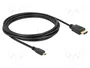 DeLOCK Cable HDMI High Speed con Ethernet de 3m (Tipo A a Micro)