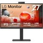 LG 27BA850-B Monitor Profesional 27" Full HD IPS 100Hz con Webcam, USB-C 90W, Altavoces, Altura Ajustable y Diseño Ergonómico - Negro