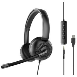 Speedlink METIS Auriculares Estéreo con Tarjeta de Sonido USB y Jack 3.5 mm - Negro