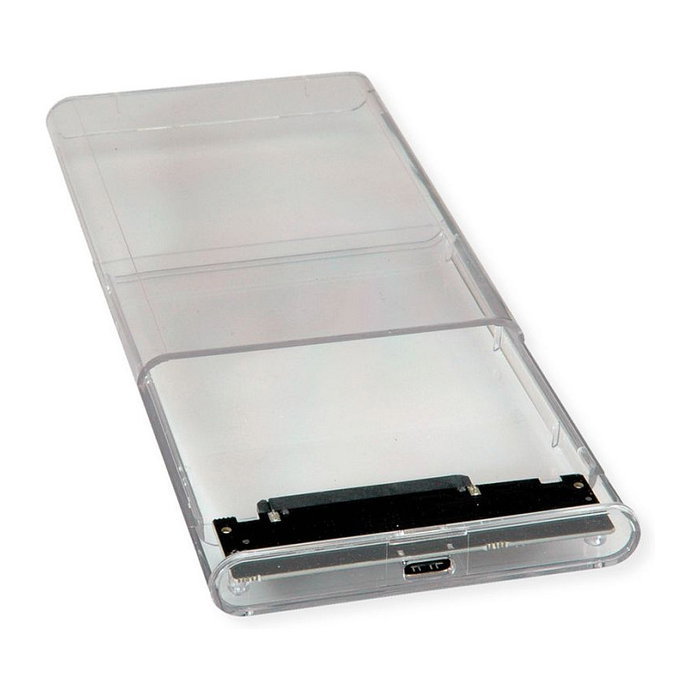 VALUE Carcasa para disco duro/SSD 2.5 pulgadas SATA a USB 3.2 Gen 1 Tipo C Transparente