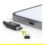 Goobay 49303 Cable USB-C a USB-C 2m, USB 2.0 480 Mbps, Carga 3A, Conectores de Metal Gris/Plata