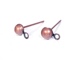 Innspiro Pendiente metálico calota pequeño cobrizo envejecido 4,0x14,6mm