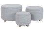 DKD Home Decor Reposapies Verde Marron 62 x 43 x 62 cm Set 3