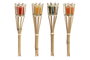DKD Home Decor Antorcha de Bambú Surtido de 4 Colores Pack de 24 unidades