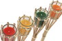 DKD Home Decor Antorcha de Bambú Surtido de 4 Colores Pack de 24 unidades