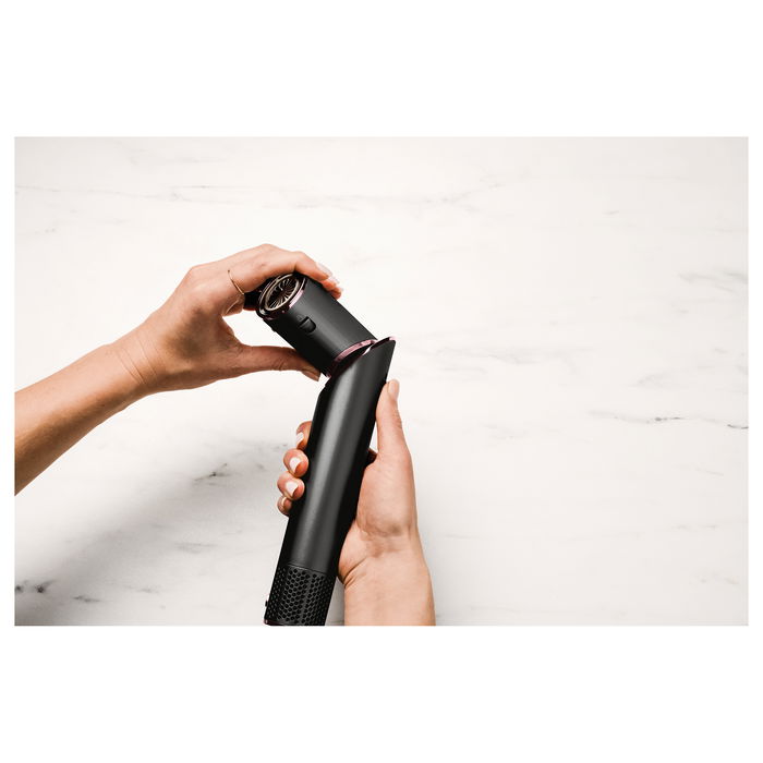 Shark FlexStyle HD424EU Multistyler Caliente para Todo el Pelo Negro y Oro Rosa