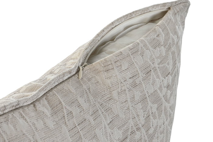 DKD Home Decor Cojín Jaquard Beige 45x45x45 cm