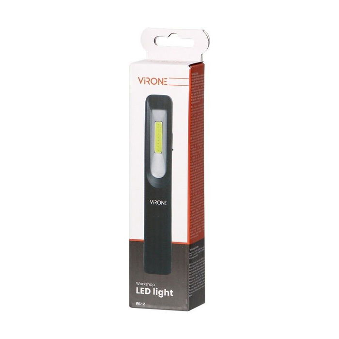 ORNO WL-2 Linterna LED de Taller con Batería Recargable de 1200mAh, Clip e Imán