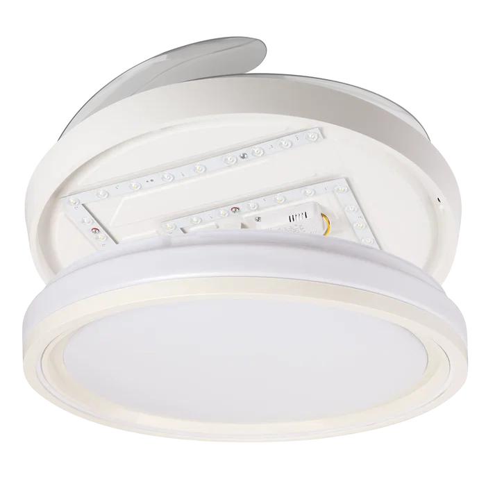 Airevenil Ventilador DC Blanco 59W 5900lm Función Verano-Invierno, 6 Velocidades, Luz LED 3500-4000-6500K, Mando a Distancia, Temporizador, Tijas 10/20 cm