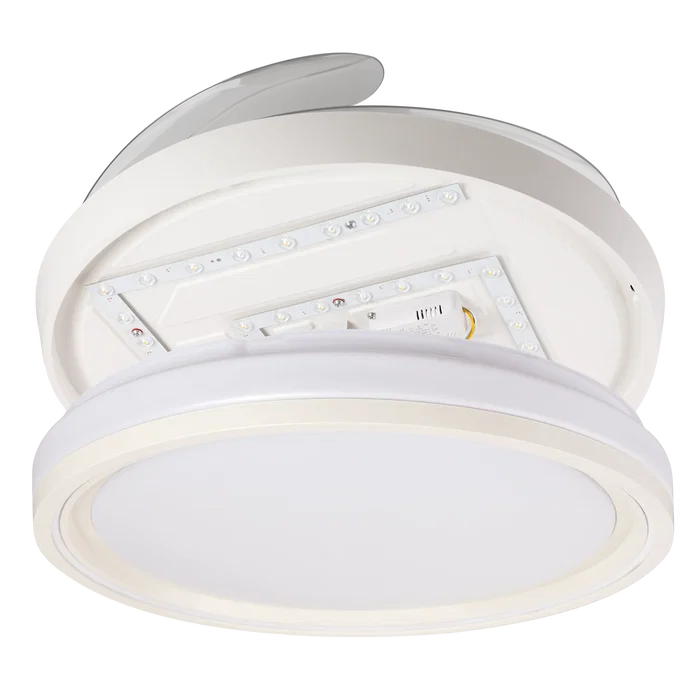 Airevenil Ventilador DC Blanco 59W 5900lm Función Verano-Invierno, 6 Velocidades, Luz LED 3500-4000-6500K, Mando a Distancia, Temporizador, Tijas 10/20 cm