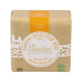 LA CORVETTE Jabón en Pastilla Aceite de Argán 100Gr. Bio Certificado COSMOS ORGANIC