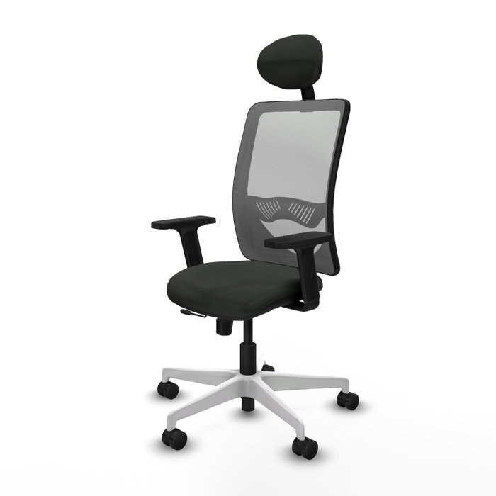 PIQUERAS Y CRESPO Silla de oficina Zulema con mecanismo Sincro/Traslack, Tela Negra y Malla Gris PIQUERAS Y CRESPO Silla de oficina Zulema con mecanismo Sincro/Traslack, Tela Negra y Malla Gris