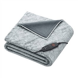 Beurer Manta Eléctrica HD-75 Nordic Gris Tacto Suave Calor Agradable Fabricada con Materiales Reciclados
