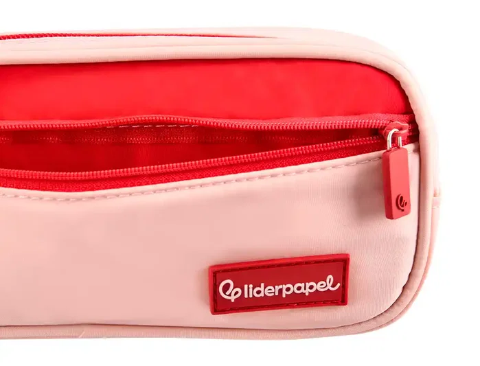 Liderpapel Estuche portatodo Duo 2 cremalleras rosa Liderpapel Estuche portatodo Duo 2 cremalleras rosa