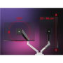 ONE FOR ALL Brazo de Monitor Dual Gaming DM8220 Blanco con RGB