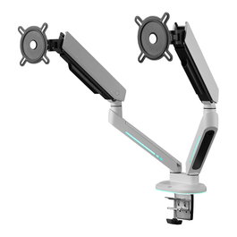 ONE FOR ALL Brazo Doble para Monitor DM8220 con Iluminación RGB, Blanco