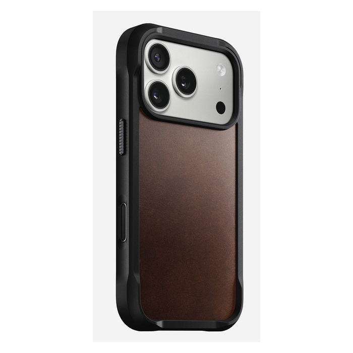 Nomad Rugged Leather Case for iPhone 17 Pro in Rustic Brown Horween Nomad Rugged Leather Case for iPhone 17 Pro in Rustic Brown Horween