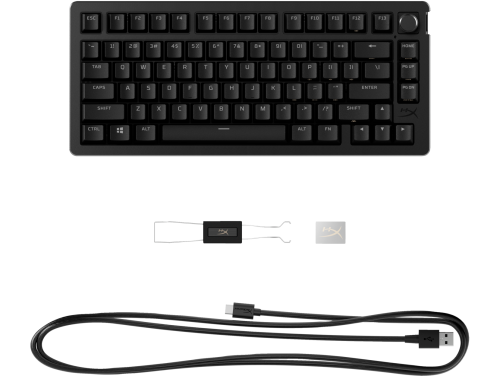 HyperX Alloy Rise 75 7G7A4AA#ABE Teclado Mecanico Gaming Personalizable 75% Negro Retroiluminado HyperX Alloy Rise 75 7G7A4AA#ABE Teclado Mecanico Gaming Personalizable 75% Negro Retroiluminado