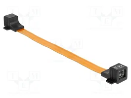 DeLOCK Pasamuros para ventanas RJ45 FPC 0,3 m Negro/Naranja