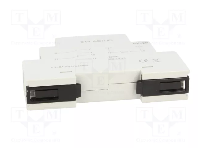 F&F Relé de instalación monoestable DPDT 24VAC/24VDC