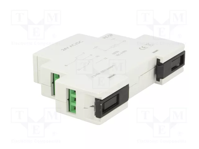 F&F Relé de instalación monoestable DPDT 24VAC/24VDC
