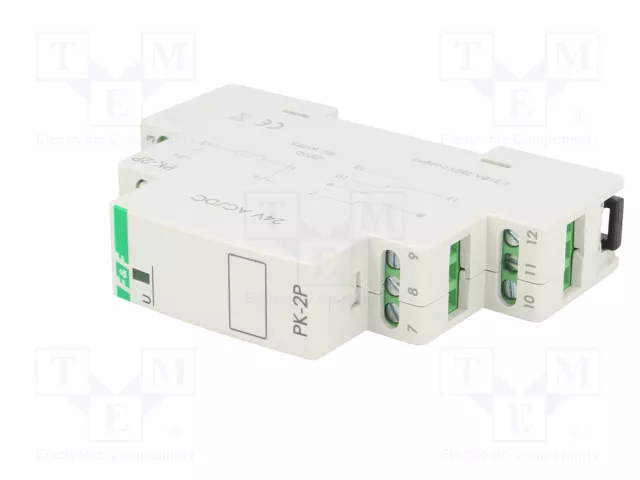 F&F Relé de instalación monoestable DPDT 24VAC/24VDC