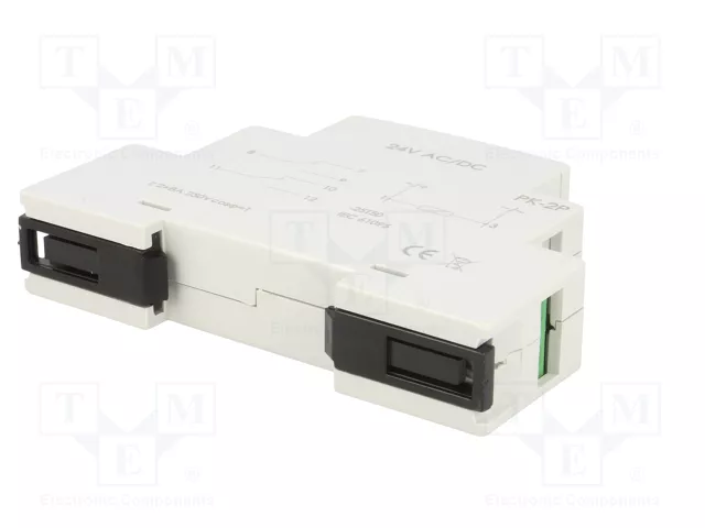 F&F Relé de instalación monoestable DPDT 24VAC/24VDC