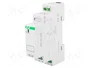 F&F Relé de instalación monoestable DPDT 24VAC/24VDC