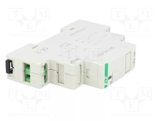 F&F Relé de instalación monoestable DPDT 24VAC/24VDC