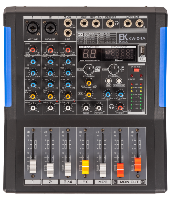Ek Mesa de Mezclas Amplificada KW04A con Efectos Ek Mesa de Mezclas Amplificada KW04A con Efectos